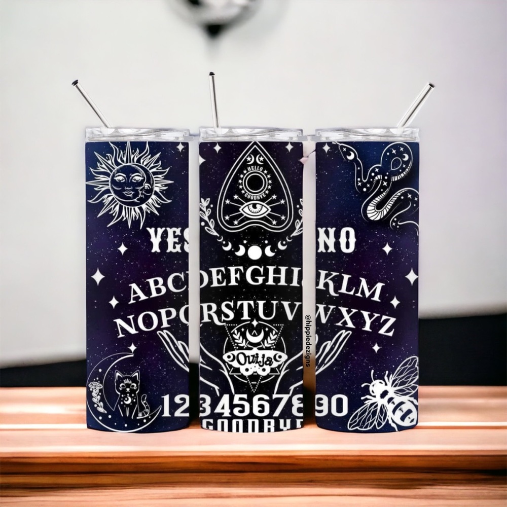 Ouija Board 20oz Steel Tumbler With Lid & Straw
